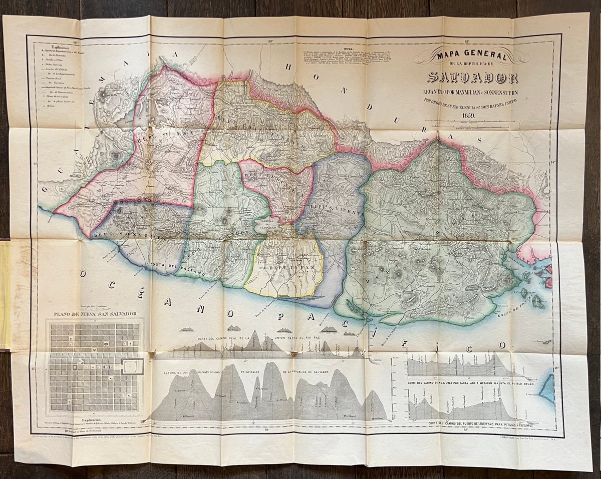 ccdinarte2010's tweet image. MUCHA ATENCIÓN. Debido a que debo completar un tratamiento médico y otros gastos vinculados, tengo a la venta CON SUMA URGENCIA este mapaSV de 1859. Primer mapa oficialSV, esta rara belleza cartográfica puede adornar su despacho. @EfemeridesSV @historia_ca @LatinosUnidosLU