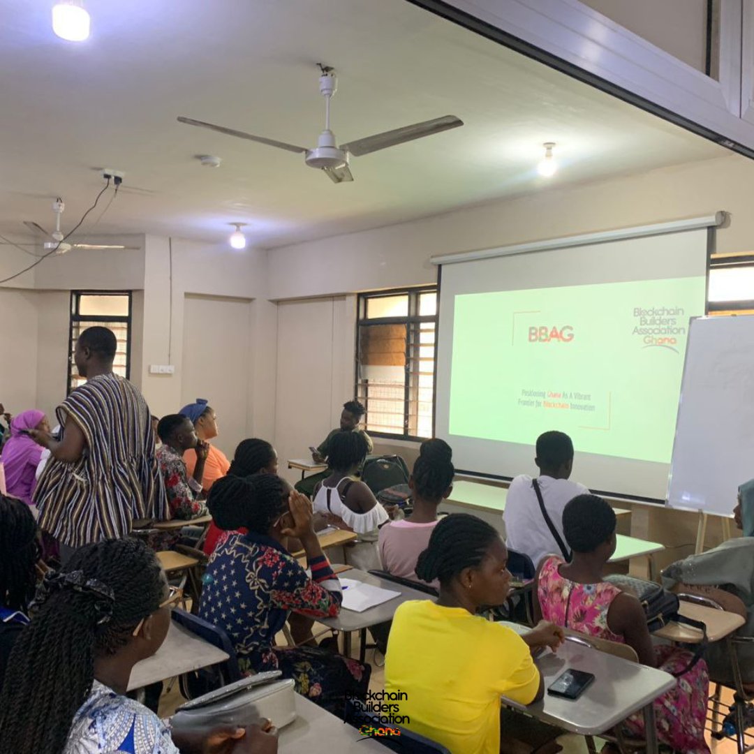 BbagOrg's tweet photo. It's an honor for us to help shape the future of this exciting technology in Ghana!

We had an exciting opportunity to educate some students from Garden City University in Kumasi and it was nothing short of fulfilling! 💫

#blockchain #africa #web3 #bbag #gardencityuniversity https://t.co/J80z8GGF87