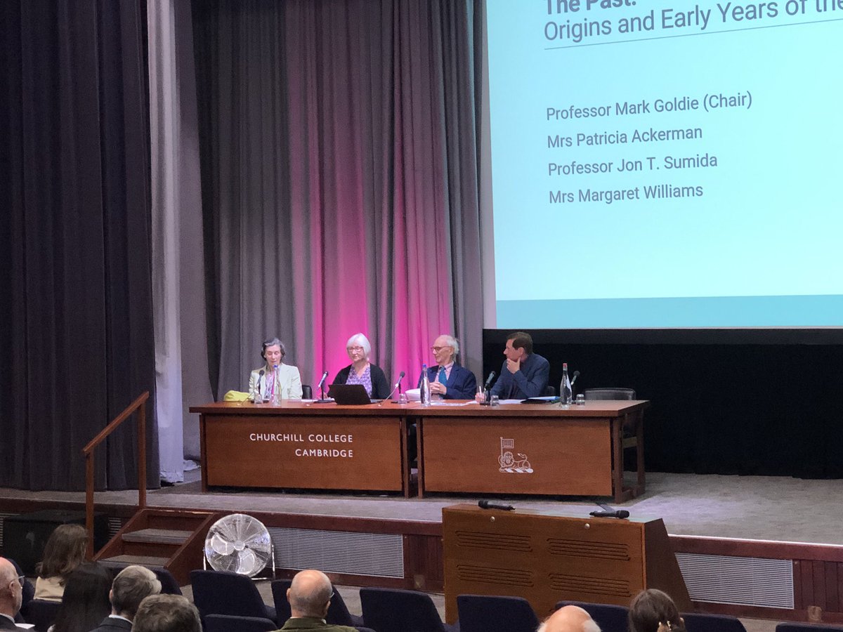 Absorbed by experiences of early <a href="/ChuArchives/">Churchill Archives Centre</a> staff inc first female archivist Patricia Ackerman - offered lower salary on her appointment in 1975 than male counterpart, and told this was because he had a wife and children! #ac50