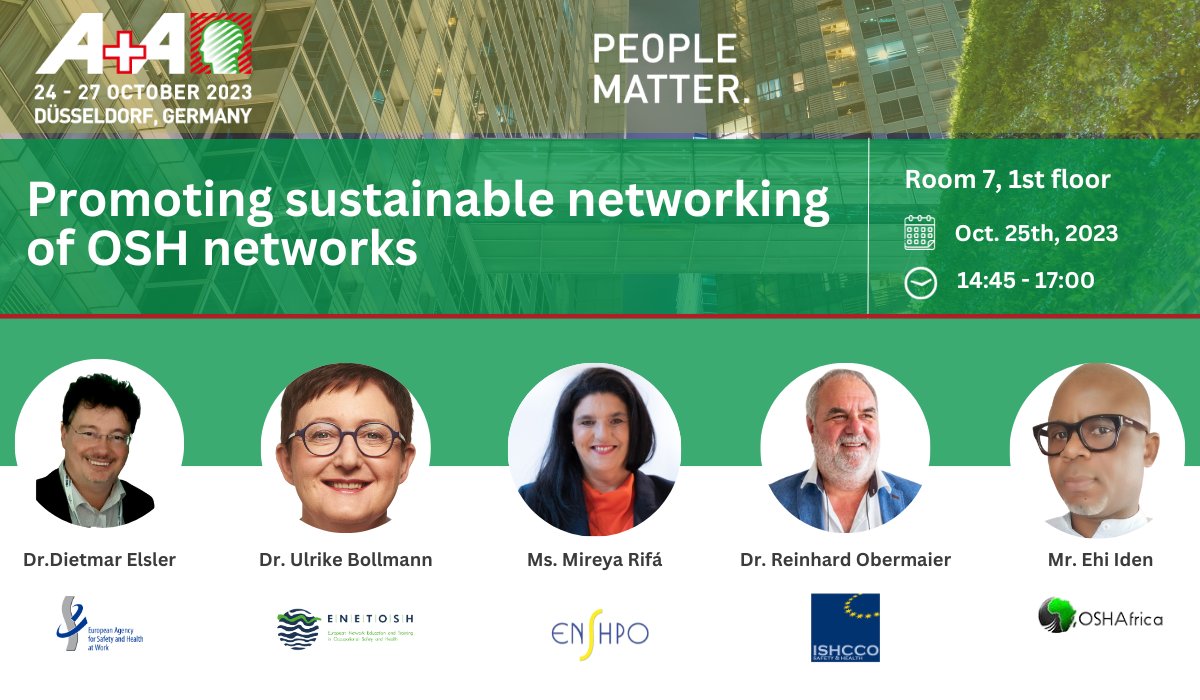 ENSHPO (@enshpo) on Twitter photo We are delighted to announce our participation to our A+A congress in a joint session with:
<a href="/EU_Commission/">European Commission</a> , <a href="/ENETOSH/">ENETOSH</a> , <a href="/enshpo/">ENSHPO</a> , @ISHCCO, <a href="/OSH_Africa/">OSHAfrica</a>
@DietmarElsler, @UlrikeBollmann, <a href="/mireyarifa/">Mireya Rifá</a>, @ReinhardObermaier, @EhiIden.
We count on you,
Don't miss it! We are delighted to announce our participation to our A+A congress in a joint session with:
<a href="/EU_Commission/">European Commission</a> , <a href="/ENETOSH/">ENETOSH</a> , <a href="/enshpo/">ENSHPO</a> , @ISHCCO, <a href="/OSH_Africa/">OSHAfrica</a>
@DietmarElsler, @UlrikeBollmann, <a href="/mireyarifa/">Mireya Rifá</a>, @ReinhardObermaier, @EhiIden.
We count on you,
Don't miss it!