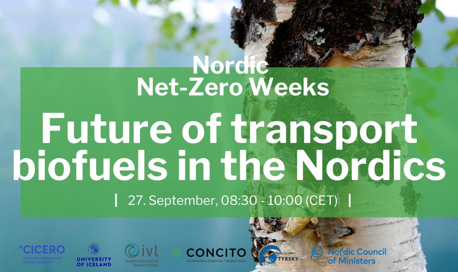 There is still time to sign up for the webinar on biofuels - we will discuss the state of play on transport biofuels in the Nordic countries, blending obligations and their alternatives as well as the potential of synthetic fuels. Welcome! Register here: norden.org/en/event/webin…
