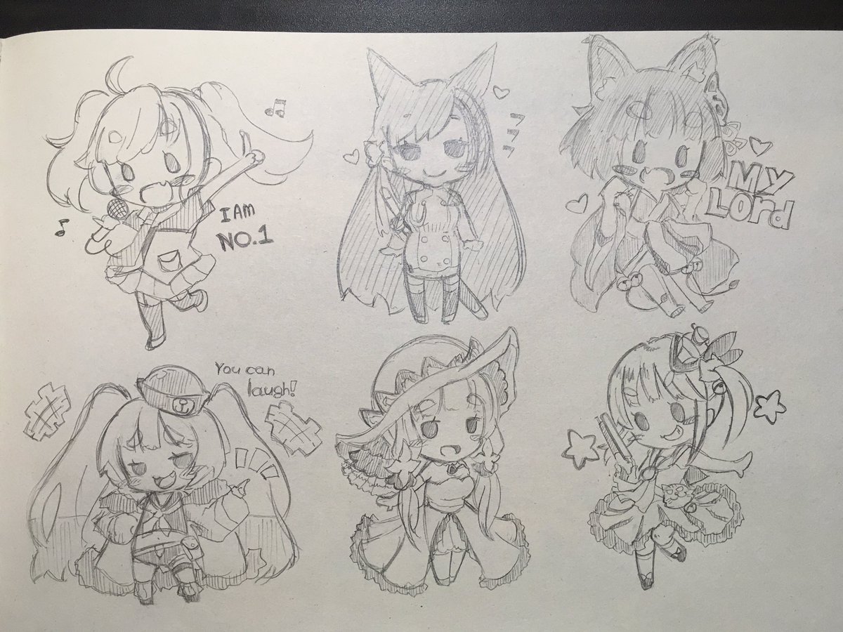 #アナログ絵

液タブが壊れた時に描いてたのと、西海ノ暁の時雨がいっぱいの中のアタゴンズ 