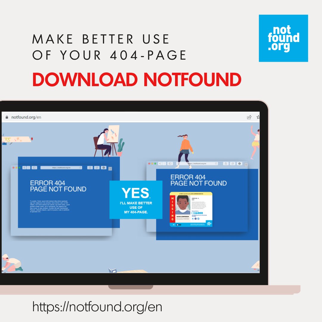 MissingChildEU's tweet photo. It's #NotFoundDay! Join the 6199 websites💻 that have turned the useless #404 pages into a tool to find #missingchildren.
Own a website? You can make a difference! 🚀 Register at https://t.co/g4e0hUCp78 to turn 404 errors into missing children posters. 📢📷 https://t.co/T97YxPvWdU