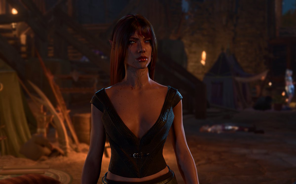TwoFacingLife's tweet photo. My Tav
High Elf Ranger/Rogue
Current Weapons of choice : Hellfire Hand Crossbow, Stillmaker 
Current location: Act III- Baulder's Gate
Fave pastime: Asking Astarion for smooches (consent is cute) and disarming traps (78% success rate)
#BG3 #bauldersgate3 #BG3Tav https://t.co/nORcLLHWZM