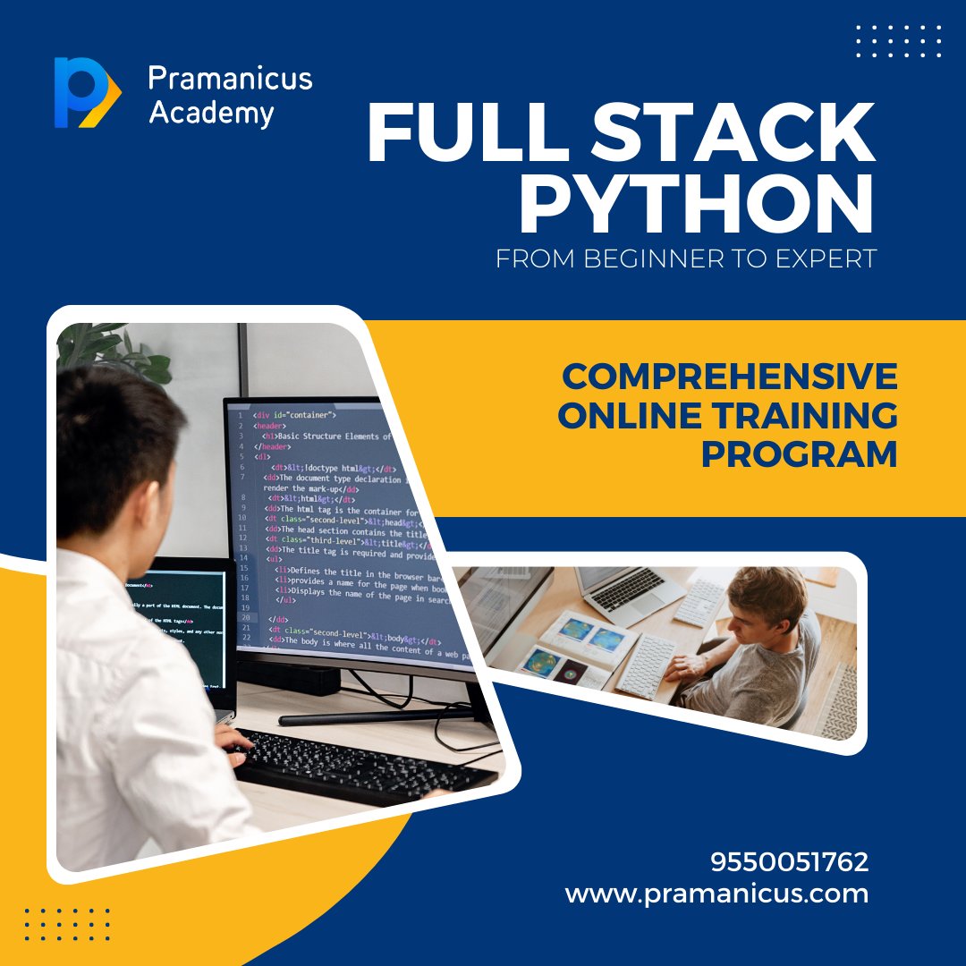 🌟 Explore the Power of Python Full Stack Development! 🐍 Python Full Stack Development combines the power of Python with web development to create dynamic, interactive websites and applications. #pramanicus #python #fullstack #webdevelopment #programming #code