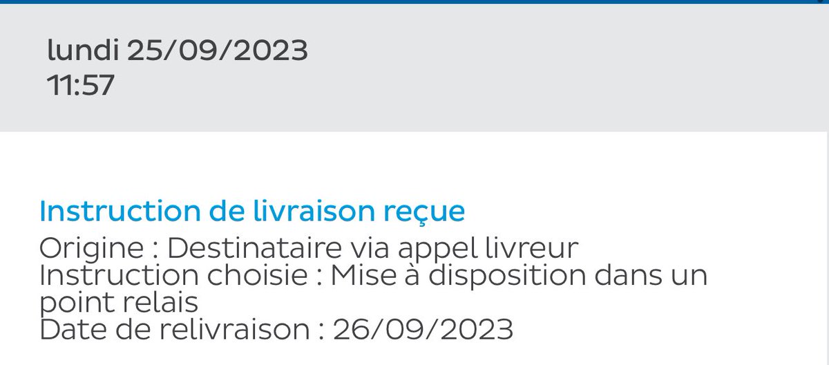 AMartin6080's tweet photo. Vous commencer à me peter les couilles @ChronopostSAV , le mec appel, ne parle pas et pour se casser plus tôt choisi lui même le point relais ! https://t.co/HzaC4FJXTQ