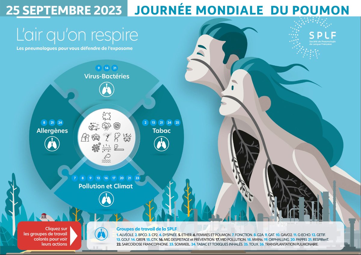 🫁Journée mondiale du poumon
Découvrez les actions des groupes de travail de la SPLF 
👉splf.fr/wp-content/upl…