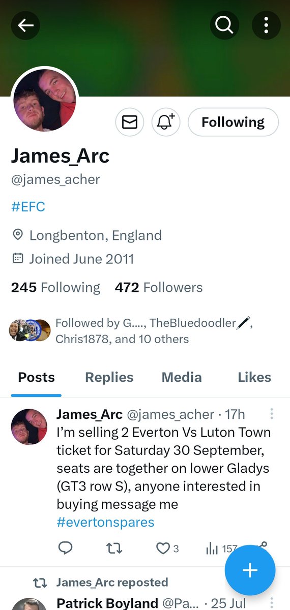 So this c*** has just scammed me for 2 tickets for Luton. Avoid at all costs. Anyone who knows him let him know I'm not gonna let it go. Got enough details find him, and I will. Only 80 quid but it's the principle.
