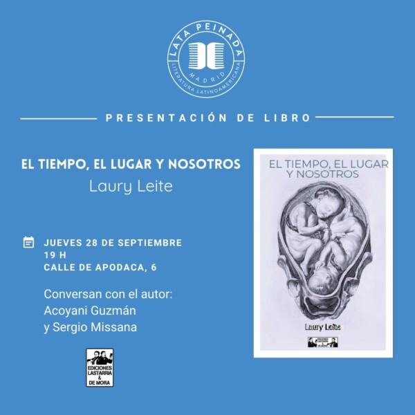gentes de los madriles

este jueves, Laury Leite presenta su novela El tiempo, el lugar y nosotros en la librería @LataPeinada

anímense, siempre merece la pena leer y escuchar a @LauryLeite

yo soy fan