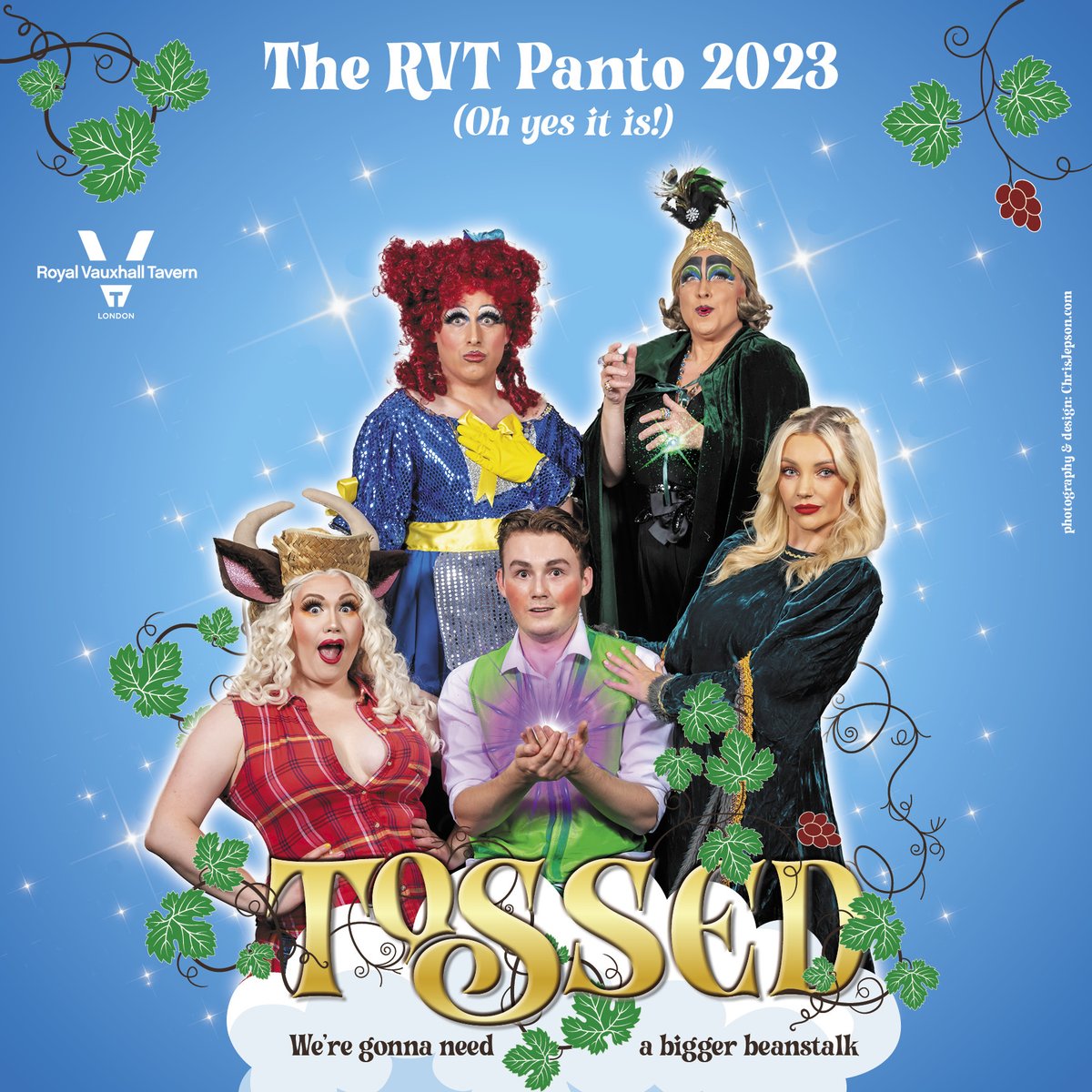 PiranhaDesignCo's tweet photo. I can finally reveal my design for this year’s panto at @rvtofficial - Tossed.

Photography and design by @chrisjepson

🚨 RVT PANTO 2023  🚨

Tossed, is the story of what happened after Jack slayed the giant and felled the beanstalk with his chopper. https://t.co/XAEcOkbxXt
