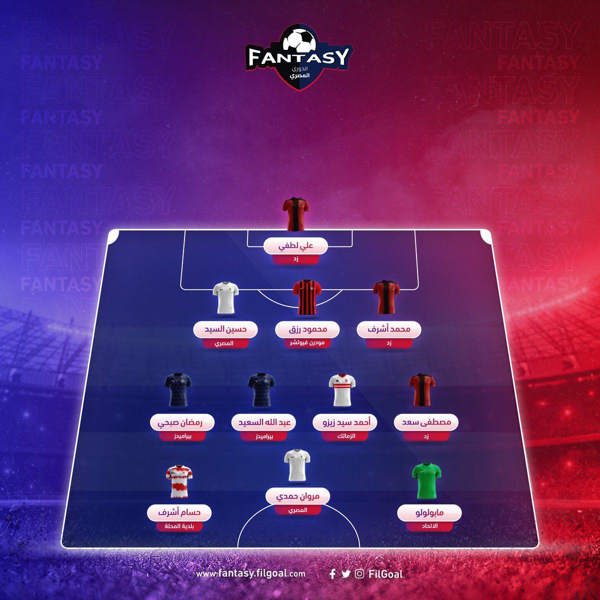 FantasyFilgoal's tweet photo. أفضل الاختيارات للجولة الثانية من الدوري المصري👥

كم لاعب بتشكيلتك؟

وألعب من هنا https://t.co/jVPPei85hW

#فانتازي_في_الجول https://t.co/Nvo0QsmqaX