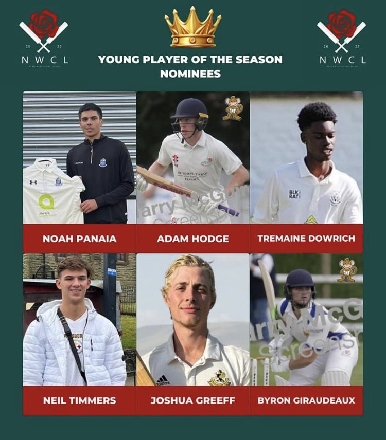 Voting for the <a href="/nwcricketleague/">NorthWest Cricket League</a> is now open. Earby player Adam Hodge has been nominated for team of the season and Young Player of the Season so please vote for him 👏