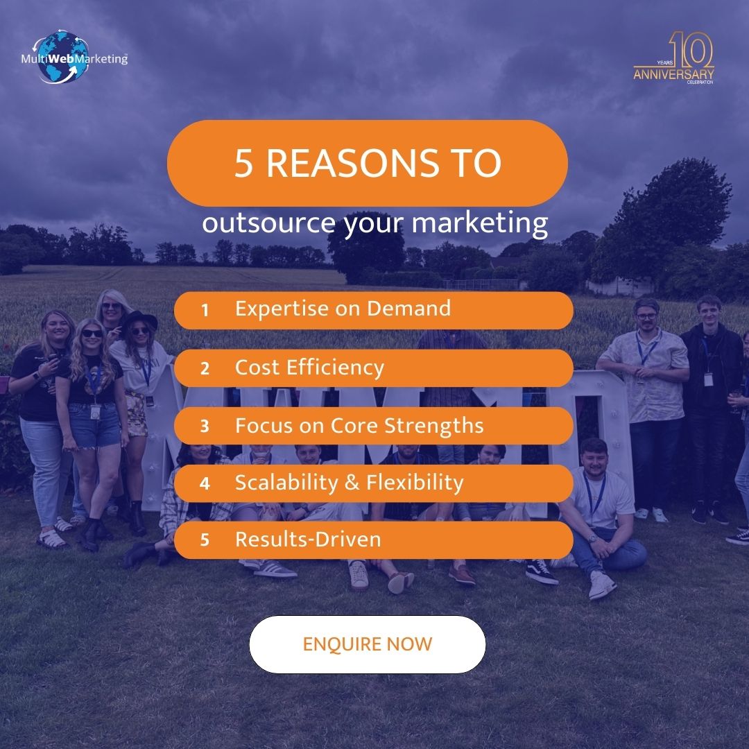 MultiWMarketing's tweet image. Unlocking Success: 🚀 5 Compelling Reasons to Outsource Your Marketing! 🌟

1️⃣ Expertise on Demand: 🎯 

2️⃣ Cost Efficiency: 💰 

3️⃣ Focus on Core Strengths: 📈 

4️⃣ Scalability &amp;amp; Flexibility: 🌐

5️⃣ Results-Driven: 📊 
Enquire now bit.ly/3KGNG4X