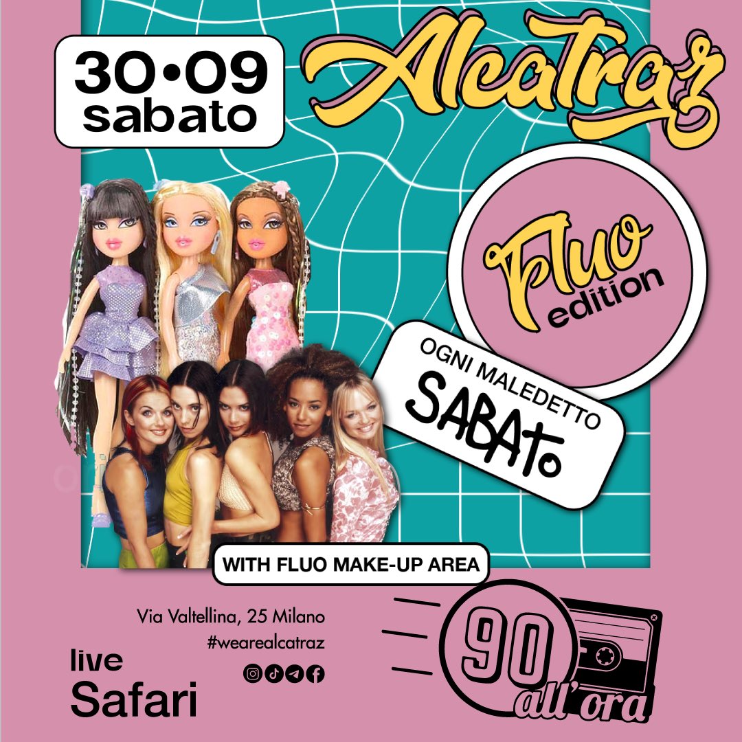 🔥 🅝🅔🅧🅣 🅟🅐🅡🅣🅘🅔🅢 🔥

❌CONSIGLIAMO FORTEMENTE L’ACQUISTO DELLA PREVENDITA
⛔️ ingresso riservato ai maggiori di 16 anni
ℹ️ alcatrazmilano.it
🎧 3 piste - 3 generi musicali
🍾 info e tavoli 3807532229