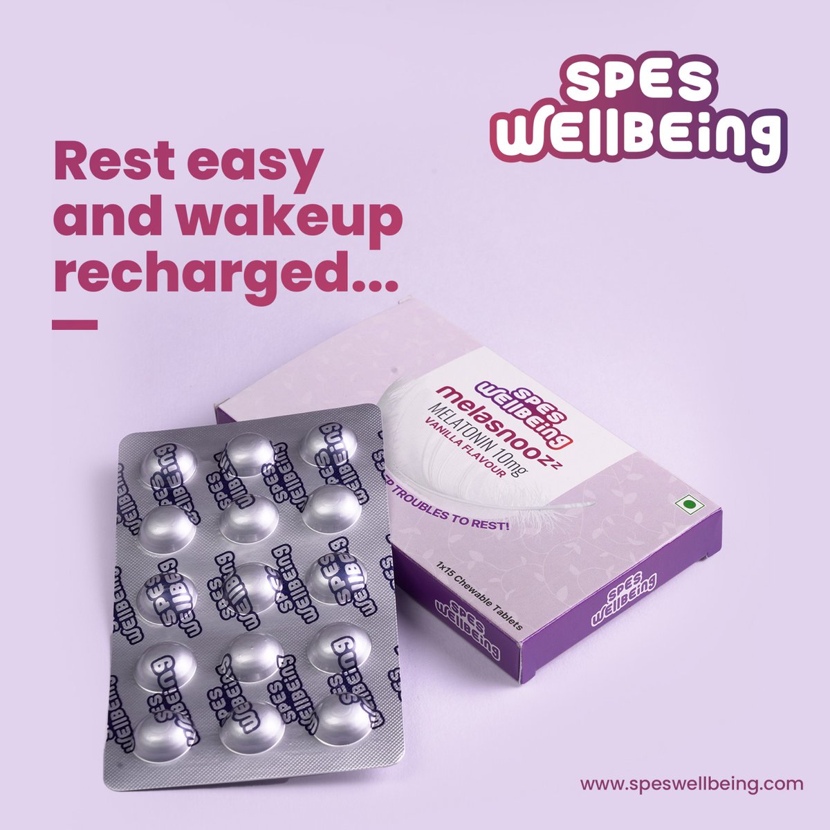 speswellbeing's tweet photo. Experience the serenity of sound sleep, courtesy of melatonin. Embrace tranquil nights and wake up refreshed, ready to conquer the day.
.
.
.
.
#RestEasy #SleepWell #WakeUpRecharged #NaturalSleepAid #NonHabitForming #melatonin #chewabletablets #speswellbeing #ahmedabad https://t.co/jwvZtECNKi