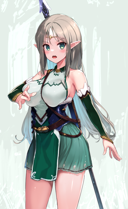 指摘がするどいエルフさんを描きました 