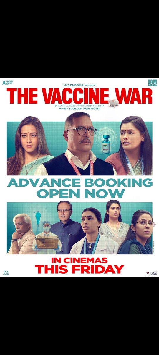 PRESENTING India’s first ever Bio-science film #TheVaccineWar. Releasing worldwide on 28 September 2023. @nanagpatekar @AnupamPKher #PallaviJoshi @gowda_sapthami @raimasen @vivekagnihotri @i_ambuddha @mohankapurofficial @nivedita_be @girijaoak