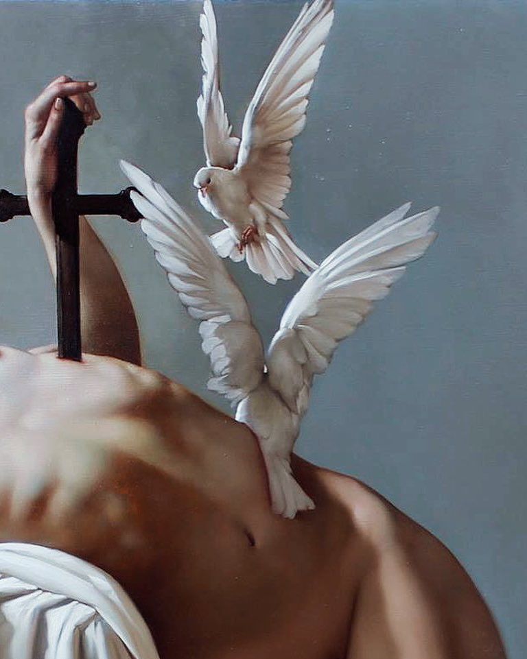 'Il Canto Della Vergine' by Roberto Ferri (detail)