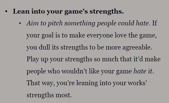 Good advice from Rami Ismail
