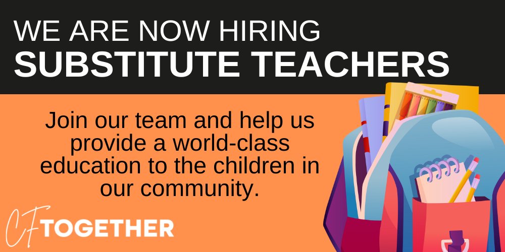 Chagrin Falls Exempted Village Schools is hiring substitute teachers! We are looking for passionate and qualified individuals to join our team and help us provide our students with a world-class education. chagrinschools.org/article/125633…