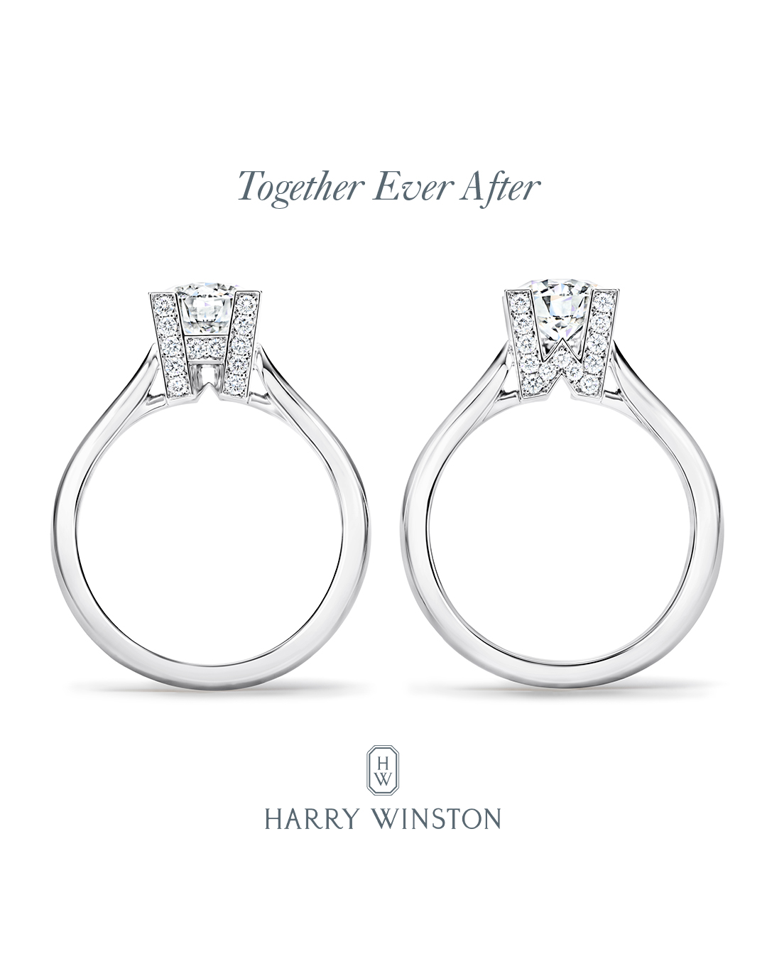 harrywinston on X Much like a couple in love the marriage between HarryWinston and brilliant diamonds is an unbreakable bond. Mark your love with an HW Logo Round Brilliant Diamond Micropave Engagemen...