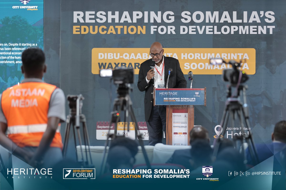 HIPSINSTITUTE's tweet image. Prof. Abdullahi Barise – Rector, City University of Mogadishu
#HeritageForum
#DevForum
#HIPS_CU
#waxbarashadu_waa_iftiin