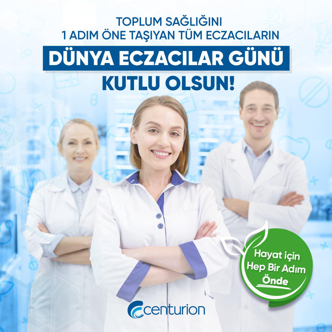 Toplum sağlığı için emek veren tüm eczacıların Dünya Eczacılar Günü kutlu olsun!

#DünyaEczacılarGünü #CenturionPharma #Hayatiçinhep1adımönde