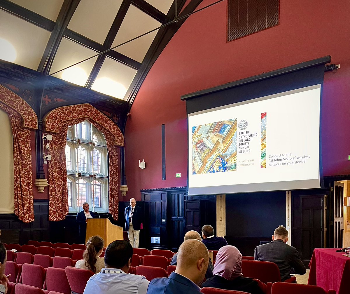 Exciting insights and breakthroughs unveiled at the inaugural talk of Prof. Gordon Blunn on adaptive implants and osteointegrated prosthetics at #BORS2023 #BORSMeeting2023 #OrthoResearch #MedicalAdvancements #Bioengineering