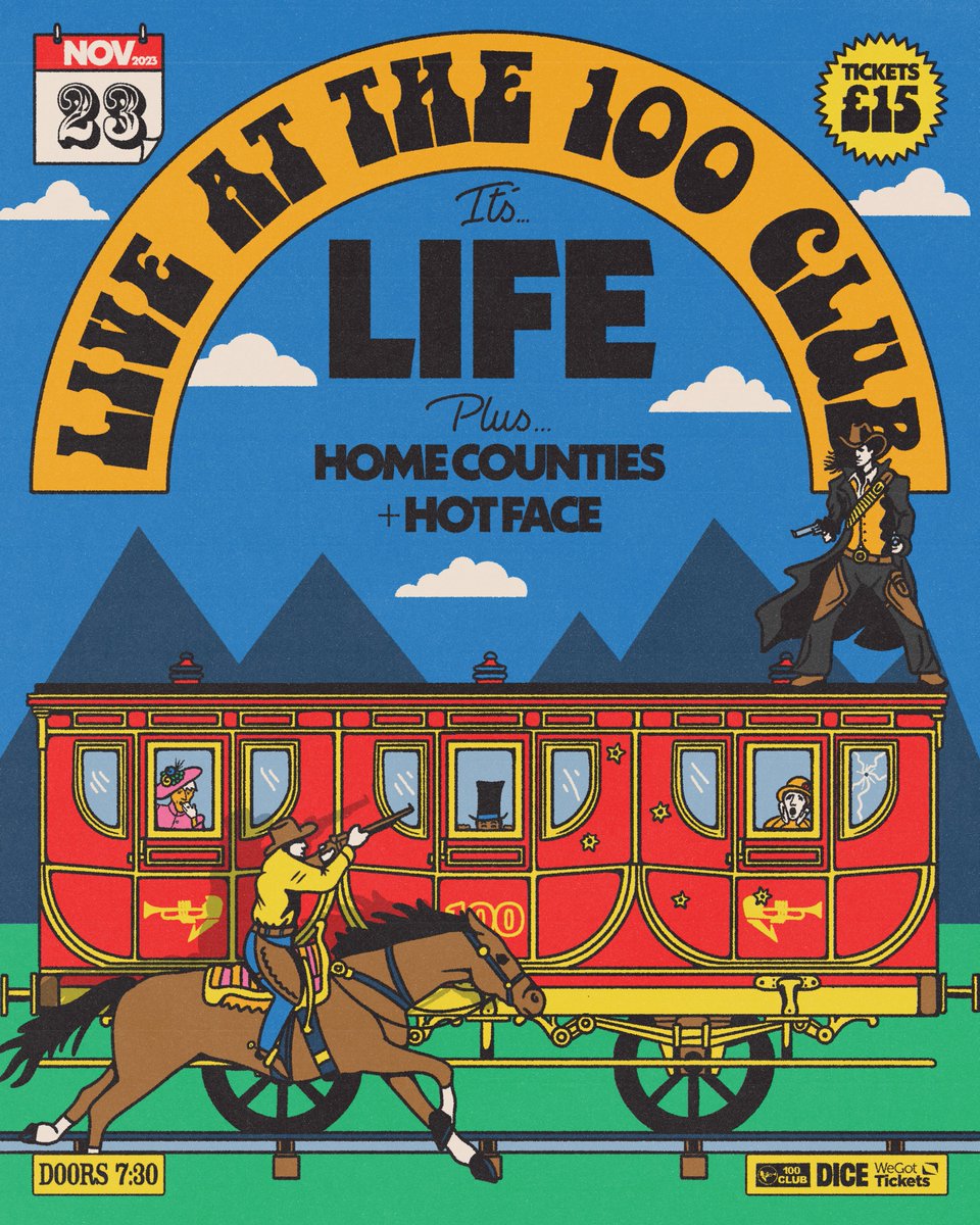 100clubLondon's tweet photo. Delighted to add @Home_Counties_ and Hot Face to the bill for @lifebanduk's headline with us in November. 

Get a ticket for the show here: 

🎟 https://t.co/XvYMic3F1v
🎲 https://t.co/mzHXThpI6v https://t.co/MoxKxqDfMv