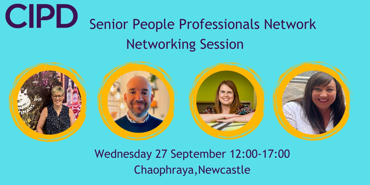 There are just a few places left for our Senior People Professional Network's exclusive panel discussion - on #wellbeing and #psycologicalsafety - and networking event in #Newcastle - in collaboration with @CIPD_NE 📌Wed 27 Sept 12.00-17.00, #Chaophraya ow.ly/u2Nm50PysSy