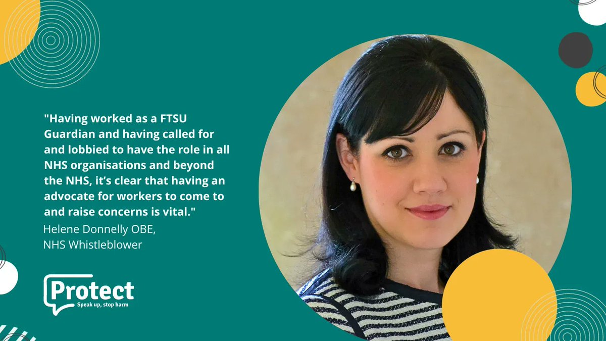 📣 'Having worked as a FTSU #Guardian & having called for & lobbied to have the role in all @NHS organisations & beyond the #NHS it’s clear that having an advocate for workers to come to & raise concerns is vital.' - Helene Donnelly (3/4) 💻 Read more at buff.ly/46jlGg4