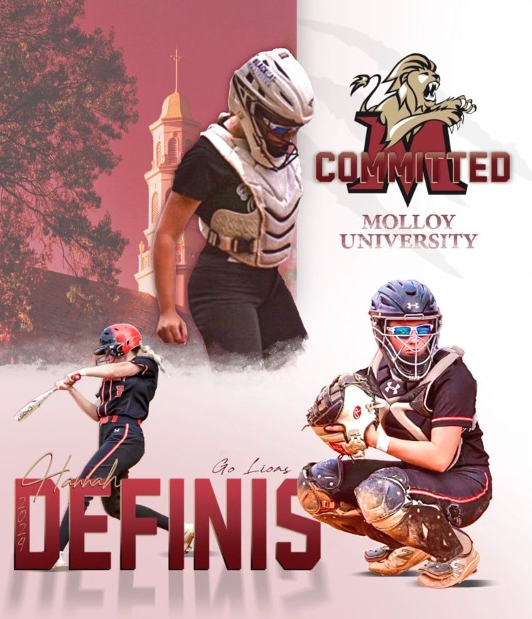 Congratulations to 2024 C Hannah Definis on her commitment to Molloy University!
