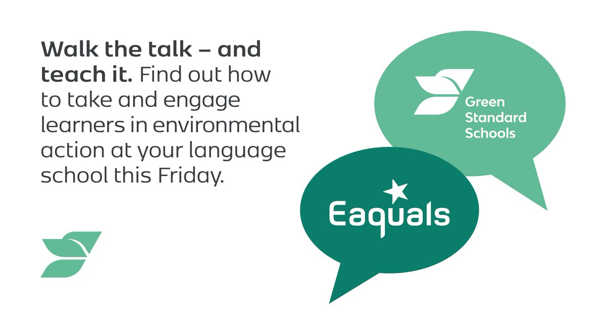 With busy schools to run and daily stresses, it can be hard to take the environmental action we so urgently need. 

But there are dozens of steps we can all take – join us at #EaqualsOnline this Friday to find out where to start!

<a href="/Eaquals/">Eaquals</a> #GreenStandardSchools