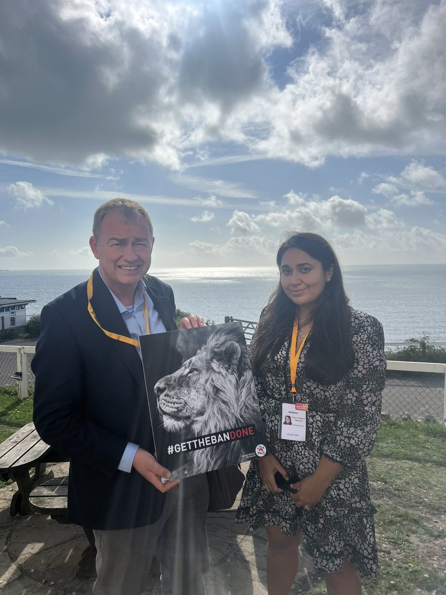 FOURPAWSUK's tweet photo. Thank you @timfarron, @LibDems spokesperson for @DefraGovUK, for continuing to speak up in support of the hunting trophies import ban.

The UK must end its role and complicity in the needlessly cruel #trophyhunting industry.

#GetTheBanDone #LDConf

https://t.co/ODnNdYKuGt https://t.co/Gz6mvKUAwa