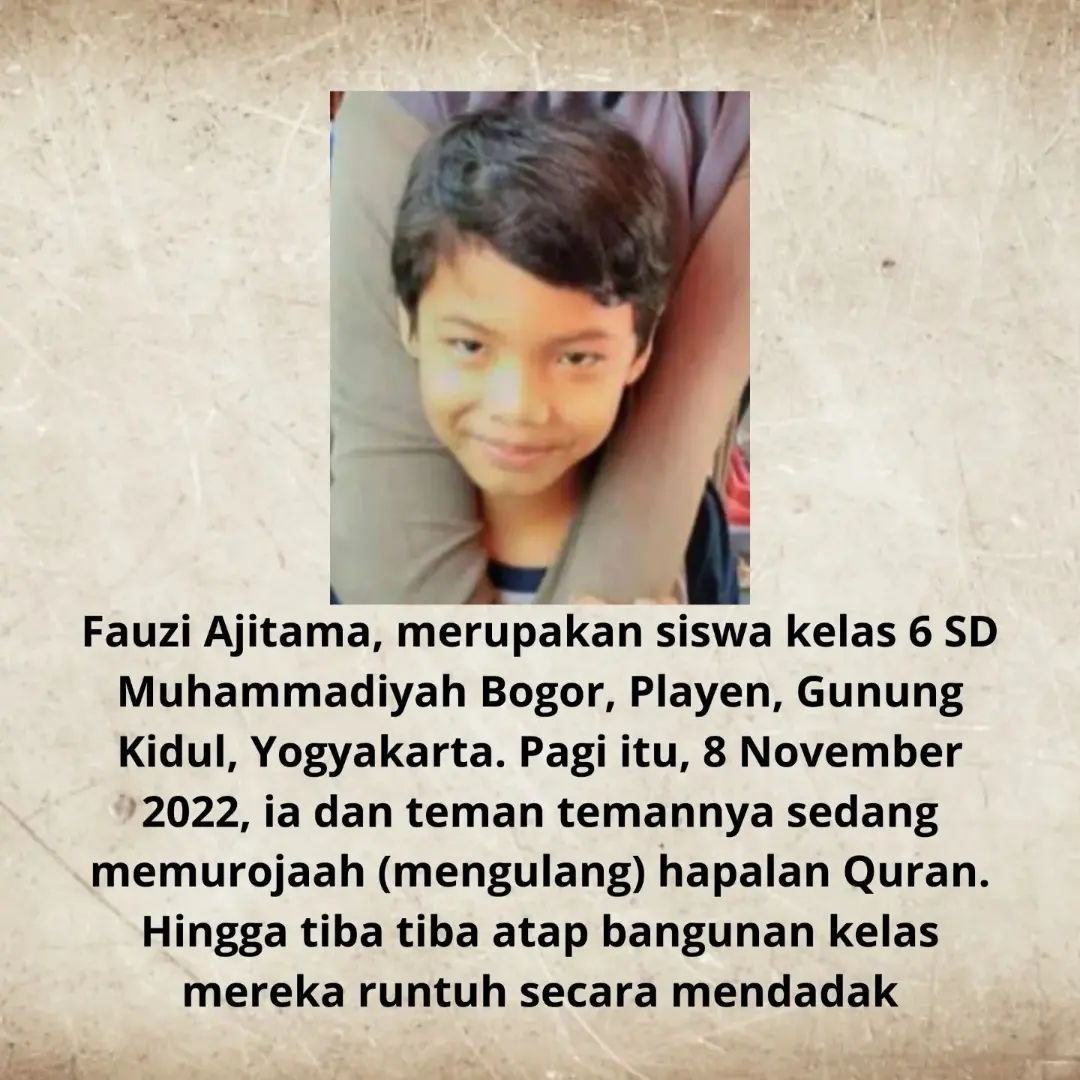 Mr_cosanostra's tweet photo. Mengenang Fauzi Ajitama, pahlawan kecil yang menyelamatkan banyak nyawa karena pengorbanan dan keberaniannya.

Saat kejadian, diketahui Fauzi juga baru kehilangan ayah tercinta yang wafat 35 hari sebelumnya..

Innalilahi wa'innailaihi rojiun, Insyaa Allah jannah tempat mu nak🤲 https://t.co/T6n763yLTY