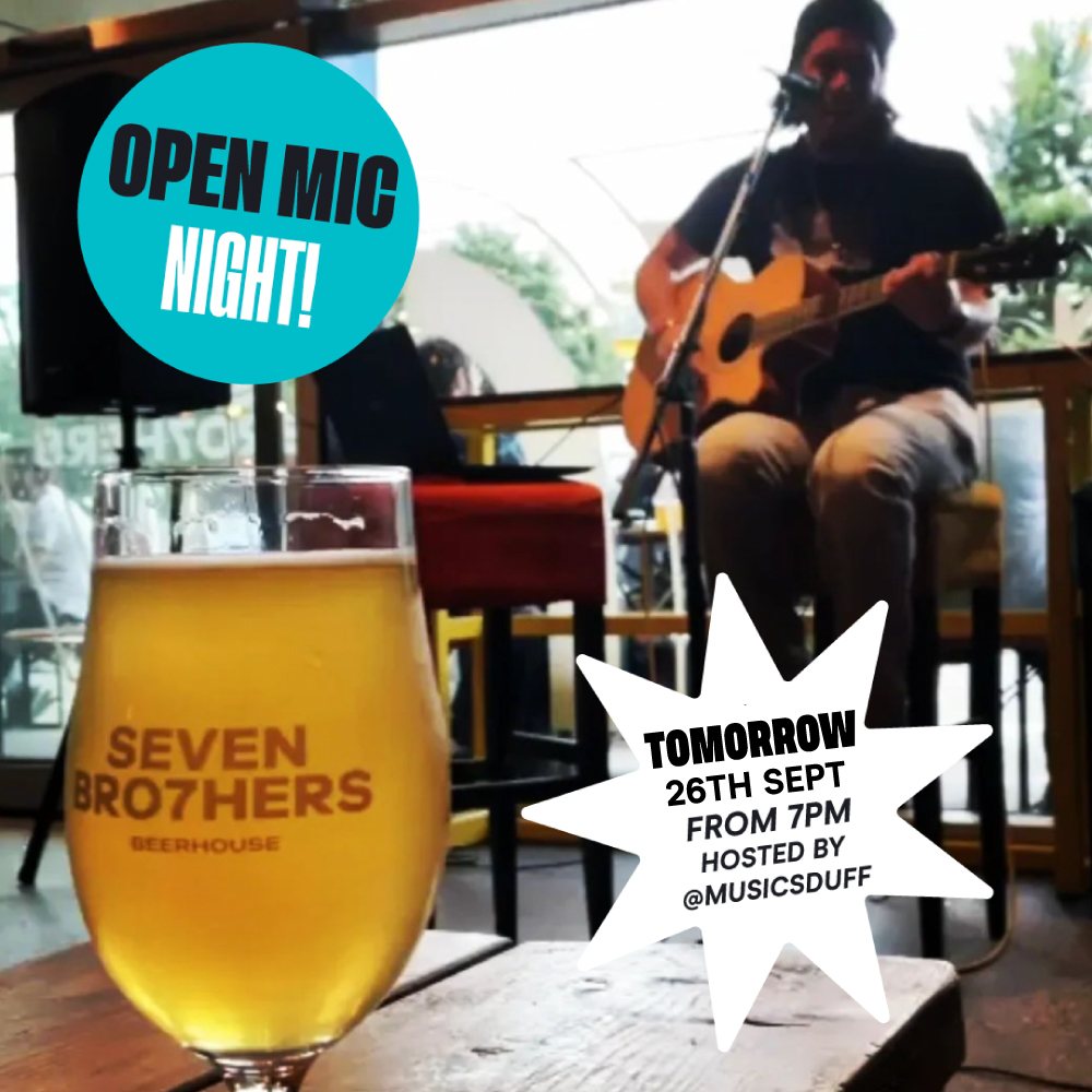 Open Mic Night | Media City Beerhouse | Tomorrow | 7pm Our Open Mic Night is back tomorrow at our Media City Beerhouse! Pop down to showcase your talent - give @musicsduff a message if you would like to perform 🎶