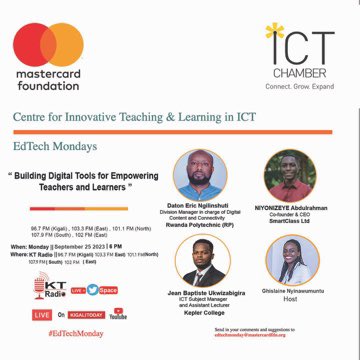 Technology is a great enabler for access to quality education in this era! Equipping both teachers and students with appropriate skills and tools is the only way to achieve that.

Don’t miss today’s #EdTechMonday as we discuss “Building Digital Tools that empower teachers and
