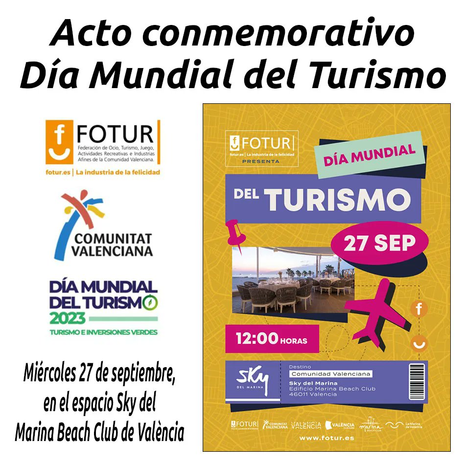 hosteleriaenvlc's tweet photo. ACTO CONMEMORATIVO DÍA MUNDIAL DEL TURISMO
https://t.co/i4HMpyywsf
@MarinaBeachCVlc @ProdjCv @gvaturisme @FoturValencia #DiaMundialDelTurismo #MarinaBeachClubValencia #ProDjCv #Fotur #GVAturismo #HosteleriaEnValencia #TurismoComunidadValenciana #MarinaBeachClub #27deSeptiembre https://t.co/YCVKRCez4g