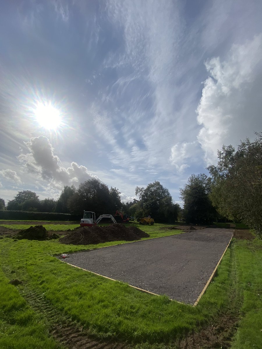 WelshamptonSch's tweet image. From farmer’s field to sports field… work is well underway to install our new running track and levelled playing field! #WembleyofWelshampton  #FirstClassFacilities #Investinginthefuture