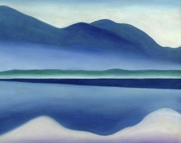 womensart1's tweet photo. Georgia O’Keeffe, Lake George reflection  1922 #WomensArt https://t.co/PcziPKSoEX