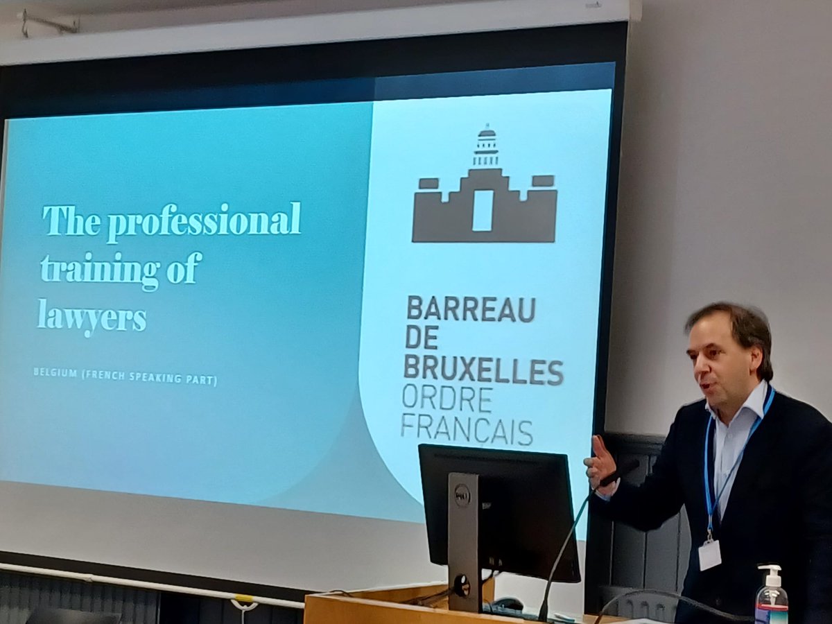 ReillyOdette's tweet photo. David Ramet, Director of Education, Brussels Bar (Barreau de Bruxelles) Training Centre gives #LITEL delegates an overview of lawyer training in EU.
#EUlaw #lawyer #training https://t.co/aErxhOxyE8