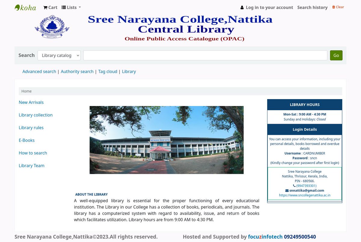 KohaGuru's tweet photo. 📚 Just implemented #KohaLibraryManagementSoftware at Sree Narayana College, Nattika, Thrissur!🎉Contact us today to learn more about our services and solutions. #FocuzInfotech #LibraryManagement #OpenSource #TechSolutions
📞 09249500540,09249556735
📧 support@focuzinfotech.com https://t.co/FxFr85qJO4