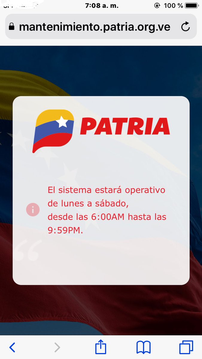 mindy_1992's tweet photo. Buenos días! ⁦@NicolasMaduro⁩ ⁦@SistemaPatria⁩ https://t.co/loqYbYbRDN