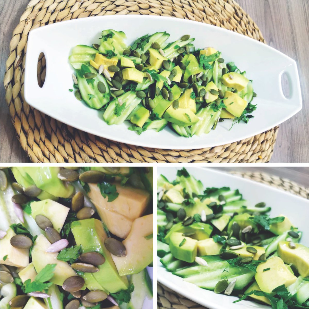 good evening
.
Happiness comes when you allocate a place for it in your heart ♥
.
.
Cucumber and avocado salad
.
. 475 kcal
#keto
#ketomeals