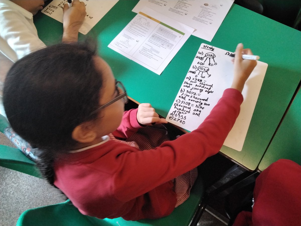 LeighPrimarySLT's tweet photo. Year 5 hace been working hard in maths perfecting their partitioning skills. Good use of part whole models and place value charts. Well done Year 5. https://t.co/FRGKkiYTbf
