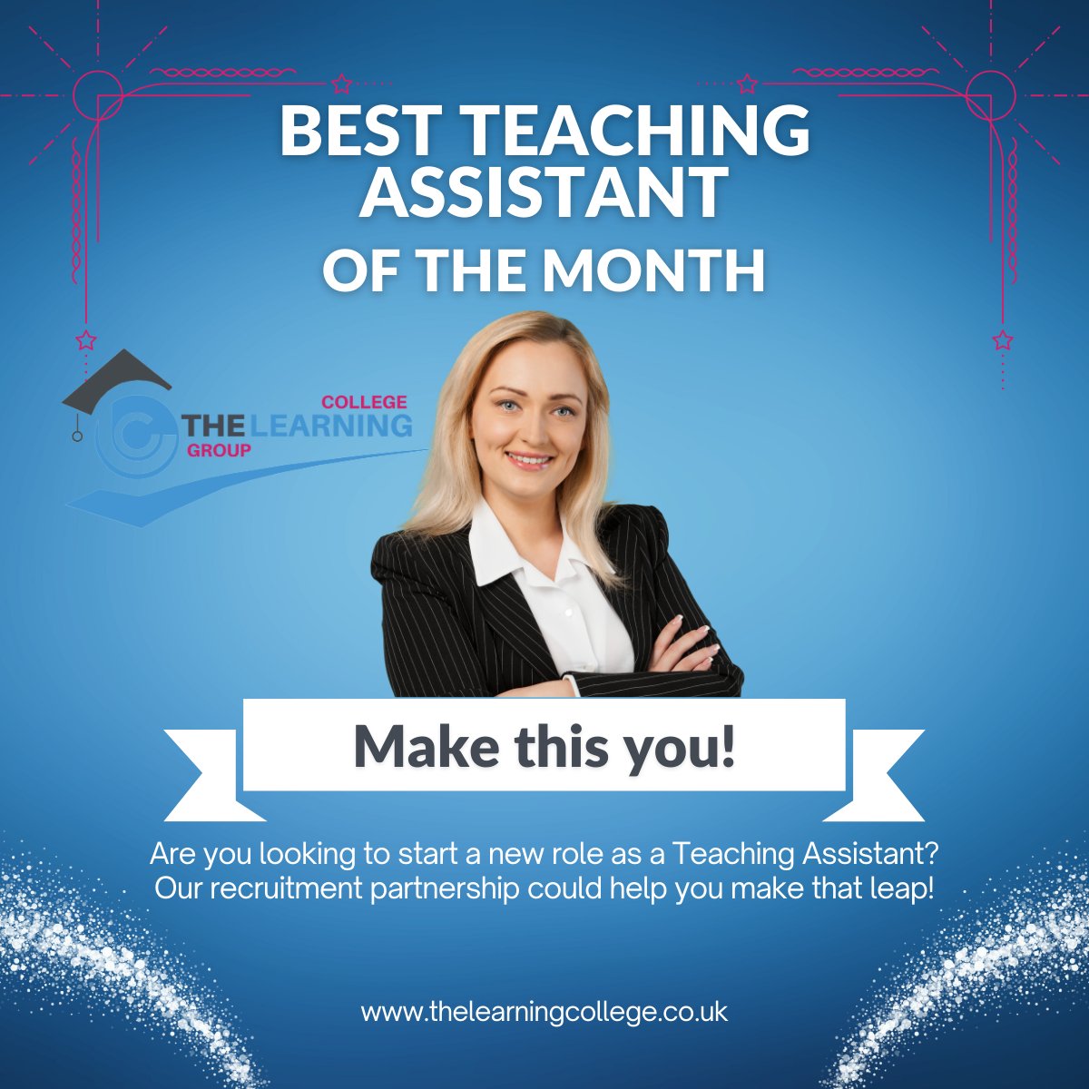learningcollege's tweet photo. Have you heard about our recruitment partnership? 
Our partnership means that those who have recently studied, or are currently studying one of our qualifying courses are eligible for recruitment support. 
🖥️https://t.co/xP9kGX9K39
#TeachingAssistant
#OnlineLearning https://t.co/IsIsqR66RT