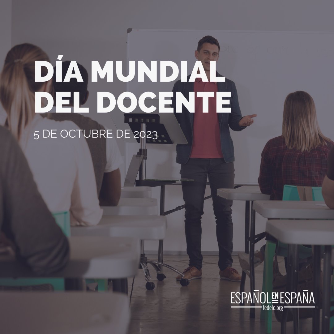 federacionele's tweet photo. En el Día Mundial del Docente queremos felicitar a tantos profesores y profesoras que hacen posible el aprendizaje ELE en nuestro país y fuera de él

#DíaDelDocente https://t.co/lQC6yKDBxJ