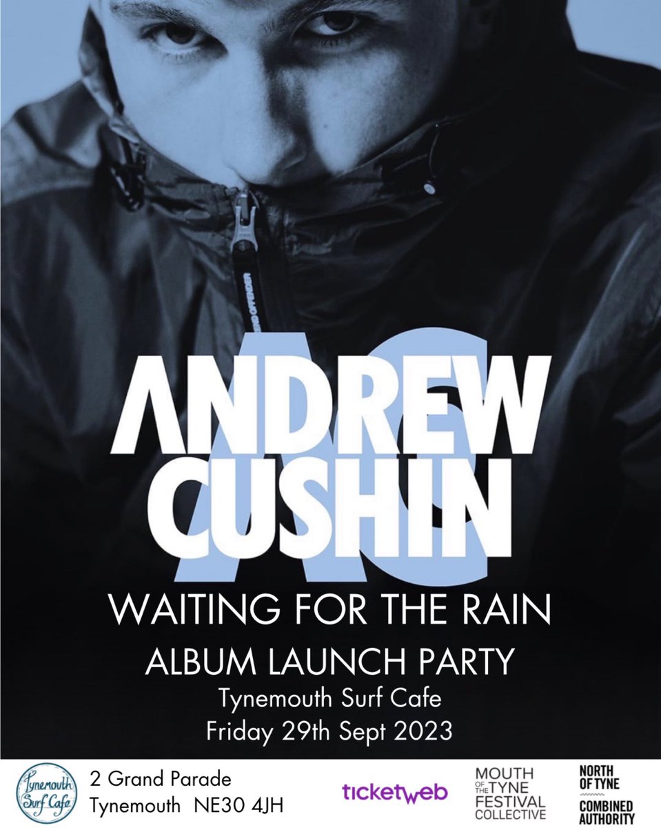 Andrew Cushin (@andrewcushin) on Twitter photo *Repost*
WHO WANTS A PARTY? 🎉
My album is out THIS Friday and to celebrate, we’re putting on a very special intimate album launch party <a href="/SurfCafeTM/">Tynemouth Surf Cafe</a> 🙌
An intimate performance of my new record “Waiting For The Rain” 🌧️
Tickets on sale TOMORROW at 10am x
Link in comments 🎫 *Repost*
WHO WANTS A PARTY? 🎉
My album is out THIS Friday and to celebrate, we’re putting on a very special intimate album launch party <a href="/SurfCafeTM/">Tynemouth Surf Cafe</a> 🙌
An intimate performance of my new record “Waiting For The Rain” 🌧️
Tickets on sale TOMORROW at 10am x
Link in comments 🎫