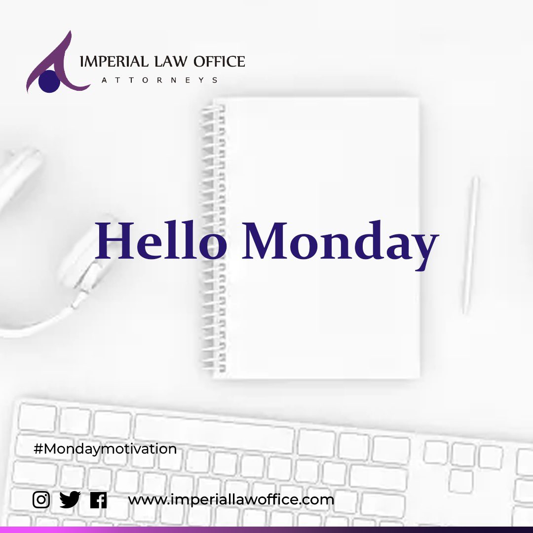 It’s going to be a great week!!

#mondaymotivation #imperiallawoffice #commericallaw #legaladvice #newweek #lagoslawyer