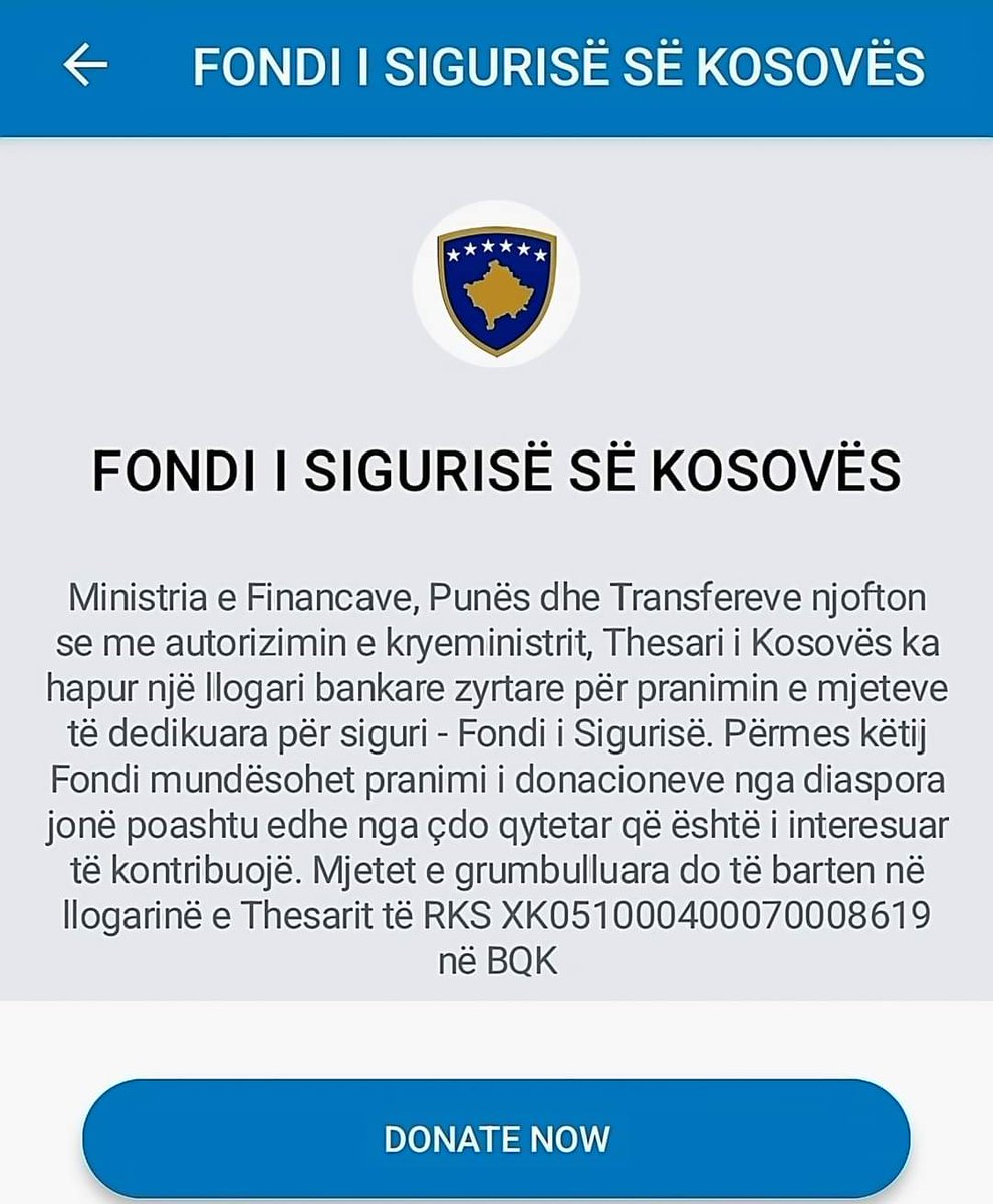 PayseraK's tweet photo. Paysera, në emër të ekipit të saj, I shpreh ngushëllimet më të sinqerta familjes së dëshmorit të Policisë së Kosovës, Afrim Bunjaku, i cili u vra në detyrë në veri të vendit. 

Donacionet mund të bëhen në llogarinë bankare zyrtare të Fondit të Sigurisë së Kosovës. https://t.co/3bbxSx3Svx